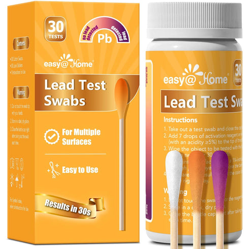 Easy@Home Lead Test Kit 30 Rapid Swabs, 30-Second Results Surface Lead Screen