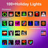 6.6 6.6Ft 400LED Programmable Christmas,Halloween,4th Smart Animated Curtain String Lights Remote APP Control x RGB