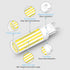 3 Pack G9 Bulbs 8W G9 6000K 110V 75W 80W 100W T4 G9 60W LED Lights for Bathroom Vanity Light Pendant Lights Hanging