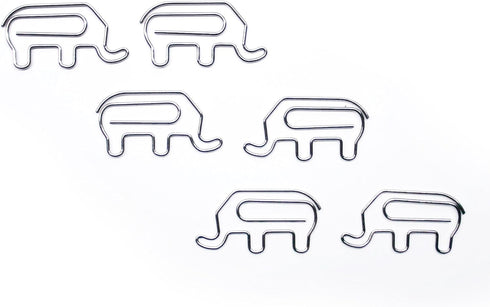 Animal Elephant Shaped Paper Clips in Silver Tin and Silver Gift Box Great for Paper Clip Collectors or Zoo Animal Lovers (100 Count Silver) by Butler in the Home