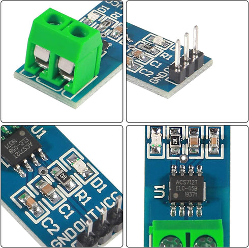 3PCS ACS712 Module Current Sensor 5A Range AC/DC for Arduino (5A)