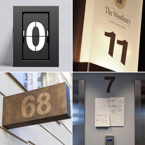 12 Inch Large Number Stencils, Reusable Plastic Templates for Address Number Painting for Mailbox Signs