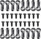 160 Pieces Metal Picture Frames Turn Button Fasteners with Screws for Photos and Crafts