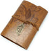 EvZ Vintage Dark Brown PU Leather Cover Loose Leaf Blank Notebook, 7 Inches Journal Diary Gift