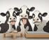 FBRUIEG Dairy Cow 3D Wallpaper, Funny Animals Wall Mural, Dairy Cow Murals for
