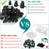 50 Pack Outdoor String Lights Clips, Weatherproof Cable Hanger Hooks for Hanging Fairy Lights, Holiday Decor - Black