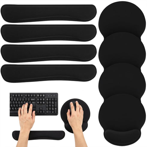Xaajooio 8 Pcs Ergonomic Mouse Pad and Keyboard Wrist Rest Set, Memory Foam