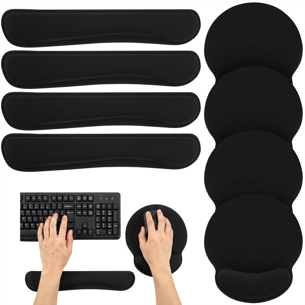 Xaajooio 8 Pcs Ergonomic Mouse Pad and Keyboard Wrist Rest Set, Memory Foam