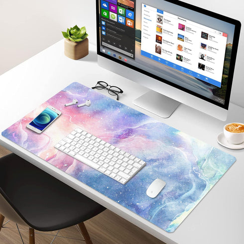 AiPsekocy 24''X14'') Large Desk Mat, Dual Side PU Leather Waterproof Mousepad Desk Pad, Desk Protector Writing Pads