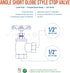 Everflow Supplies 74122-NL 1/2" Angle Short Globe Valve, Female Threaded IPS Connections