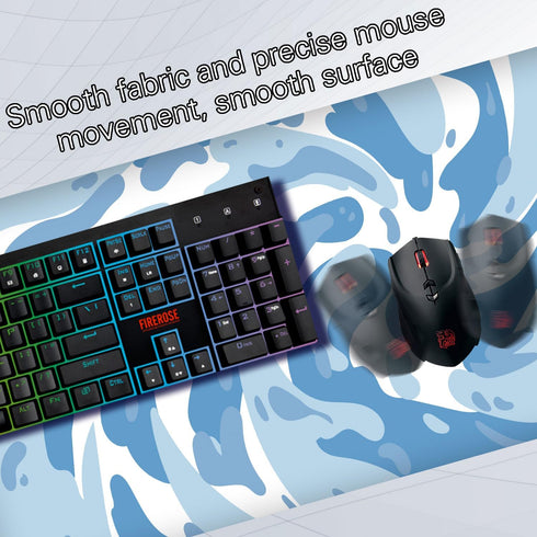 Fluid Pattern XXL Mouse Pad, Super Thick Waterproof Large Gaming Mousepad with Non-Slip Base