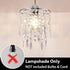 H11.81''X D8.66'' 2-Tiers Chandelier Shades, Mini Crystal Shade, Acrylic Beaded Hanging Lampshade, Modern Pendant Light