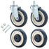 Shopping Cart Wheels Replacement Kit | 5 Inch 4 Pack, 2 Stemless