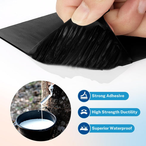 Kohree Butyl Sealant Tape, 6 Inch x 50 Foot Black RV Roof Waterproof Tape, UV & Weatherproof for RV Repair and Sealing