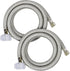 27416-NL-2 Toilet Connector, 16 Inch Braided Stainless Steel Hose, 3/8 Compression x 7/8 Female Ballcock Nut