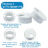 Hordion 6Pcs Desk Grommet 1.5 inch Cable Grommets Hole Cover, Wire Cord Organizer for Furniture, White