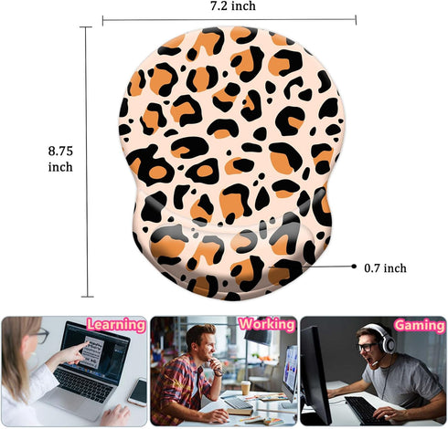 Mouse Pad with Wrist Support, Ergonomic Pain Relief, Comfortable Non-slip PU Base for Home Office Working Gaming,