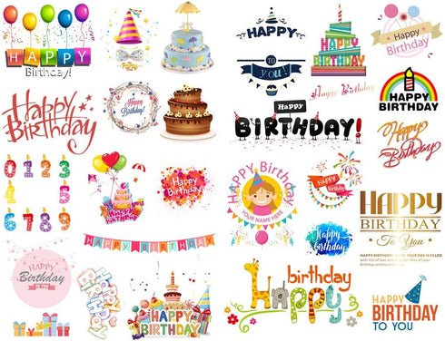 Seasonstorm Kawaii Happy Birthday Aesthetic Diary Journal - Paper Stickers for Scrapbooking, School Supplies
