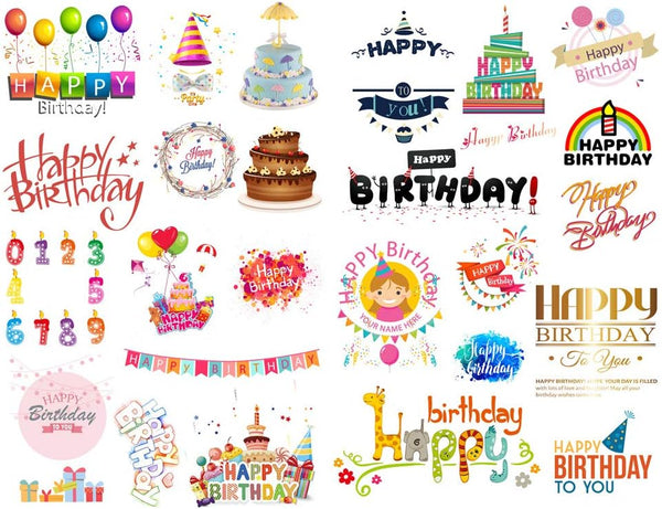 Seasonstorm Kawaii Happy Birthday Aesthetic Diary Journal - Paper Stickers for Scrapbooking, School Supplies