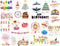 Seasonstorm Kawaii Happy Birthday Aesthetic Diary Journal - Paper Stickers for Scrapbooking, School Supplies