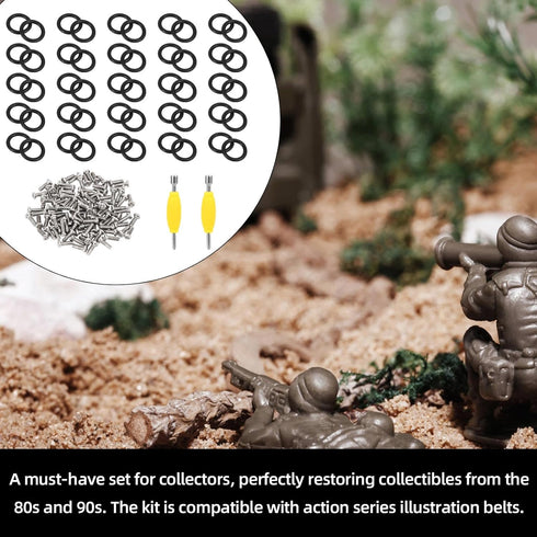 Penitue 50 100 2 Action Figure Repair Kit: O-Rings, Screws, and Screwdrivers. Vintage Toy Joints & Waistbands