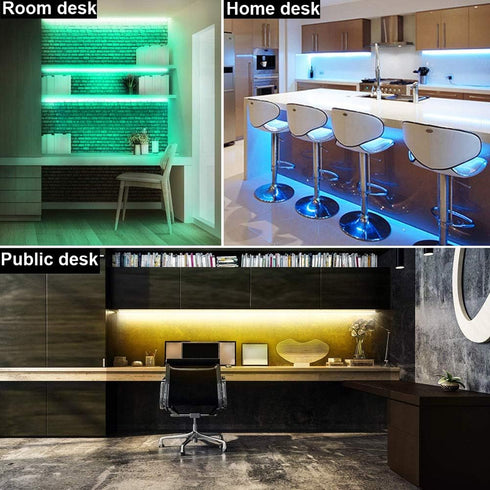 Dimmable Counter Closet (12 Inch) Under Cabinet Lighting, RGB LED Light Bar, RF Remote Control Lamp, Multicolor Under