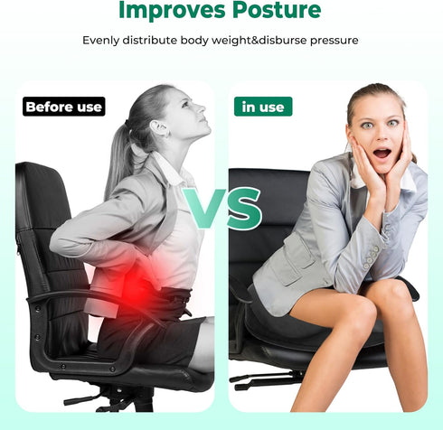 Tailbone SAHEYER Donut Pillow for Pain, Memory Foam Hemorrhoids Pillow for Sciatica Nerve, Sciatica Hip Coccyx Seat
