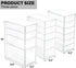 Prsildan Acrylic Drawer Organizer Set of 3 with 15 Drawers, Clear Stackable Storage for Makeup, Jewelry, Office
