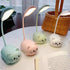 LED Desk Lamp, Mini Cat Night Light, Portable USB Rechargeable Reading Light for Children's Bedroom, Foldable (Green)