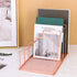 Simmer Stone File Sorter Organizer, 5 Section Magazine Holder Rack for Mail, Paper, Document, Folder, Rose Gold