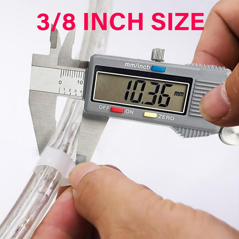 100 Pack 3/8 inch Rope Light Clips, with Stainless Steel Screws, Cable Clip Wire Clamp for Wire Management, P-Type
