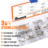 210Pcs 304 Stainless Steel Flat Head Phillips Cross Wood Screw Drive Self-Drilling Screws Assortment Kit [#6 5/16'' to