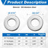 500 Pcs 304 Stainless Flat Washer Assortment for Factories, Kitchens, and Outdoor Construction