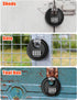 DELSWIN 4 Digit Combination Disc Padlock with Hardened Steel Shackle for Sheds, Storage Units, School Gym Lockers