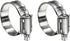 2 Pack Heavy Duty Worm Hose Clamp, Adjustable Range 1"-1 3/4" (25-45mm), 304 Stainless Steel