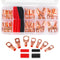 Copper Wire Lugs Terminal Connectors, Used on AWG12 10 8 6 4 2 Cable, 30Pcs Battery Cable Lugs Ends and Heat Shrink