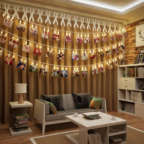 40 8 LiyuanQ LED Photo Clip String Lights with Remote, Modes Indoor Fairy String Lights for Hanging Photos Pictures