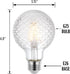 Westinghouse 5268000 5.5 Watt (40 Watt Equivalent) Cut Glass G25 Dimmable Clear Filament LED Light Bulb, Medium Base