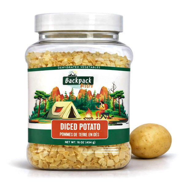 Backpack Bistro Dehydrated Diced Potatoes 16 oz (454 g) | Emergency Food,