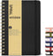 Lined Spiral Journal Notebook, A5 Hardcover, 150 Pages, 100 GSM College Ruled for Writing, 5.75" x 8.38" (Black)