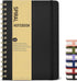 Lined Spiral Journal Notebook, A5 Hardcover, 150 Pages, 100 GSM College Ruled for Writing, 5.75" x 8.38" (Black)