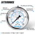 MEANLIN MEASURE 0~200Psi Stainless Steel Pressure Gauge - 1/4" NPT 2.5" FACE DIAL Liquid Filled for Water Oil Air