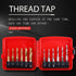 12pcs Metric & Inch Tap Drill Bits M3-M10 Hex Shank Plated HSS with Red Case for Tapping Various Threads