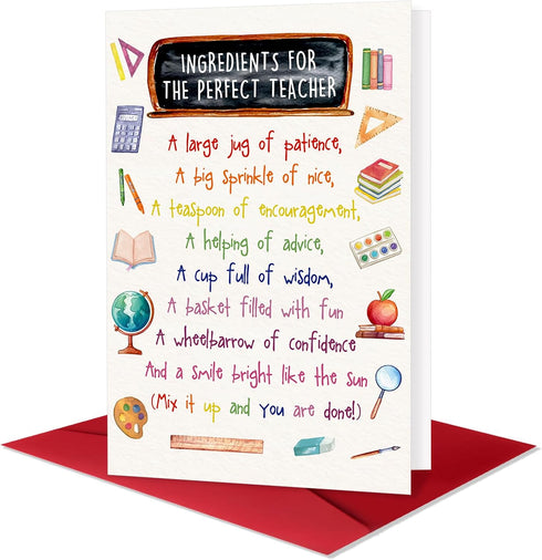 Beixian Funny Thank You Teacher Card, Great Teacher Appreciation Gifts from Students,Lovely Teachers