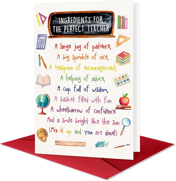 Beixian Funny Thank You Teacher Card, Great Teacher Appreciation Gifts from Students,Lovely Teachers