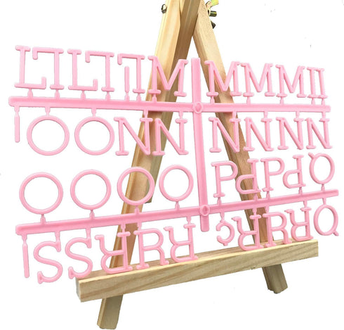 Changeable Letter Board with 190 Letters, 1" Pink Felt & Plastic Message Board