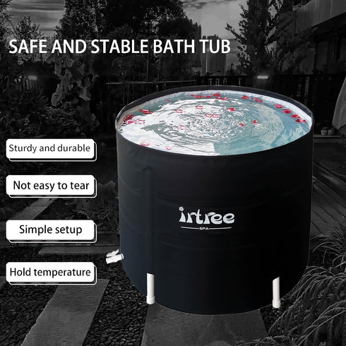 29.5" 27.5") Portable Bathtub Adult Soaking Tub Folding Shower Cold Plunge Tub Cold Plunge Barrel Bath Tub Shower Tub