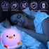 7 Duck Night Light for Kids, Colors Cute Duck Bedside Lamp for Baby Nursery, Rechargeable Silicone Squishy Night Light