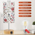 2 3-Way Dimmable Bulb Bedside Touch Lamp, Wood Small Table lamp with USB Charging Ports & Flower Fabric Shade