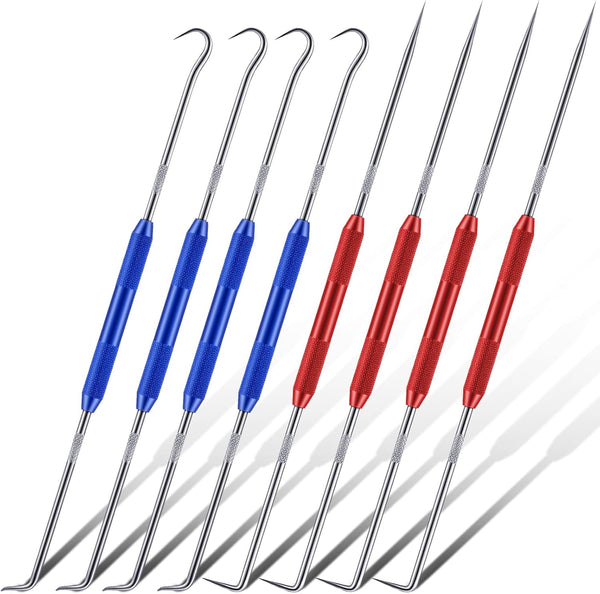 Zhehao Double Pointed Scriber, Metal Scribe Tool Set with Hook and Pick for Machinists and Craftsmen (4 Pieces)